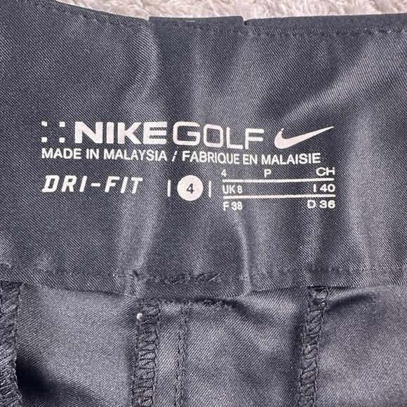 WOMEN'S NIKE GOLF Black Dri-Fit Capri Bottoms Pants Slash Pockets sz 4 Stretchy - Picture 12 of 13